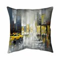 Fondo 26 x 26 in. Rainy Busy Street-Double Sided Print Indoor Pillow FO2795828
